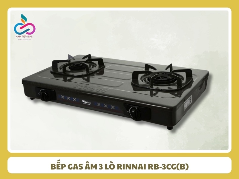 Bếp gas âm 3 lò Rinnai RB-3CG(B)