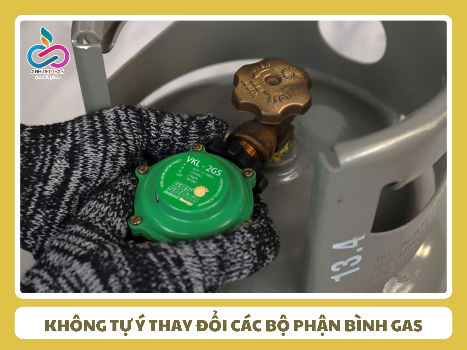 khong tu y thay doi cac linh kien bep ga