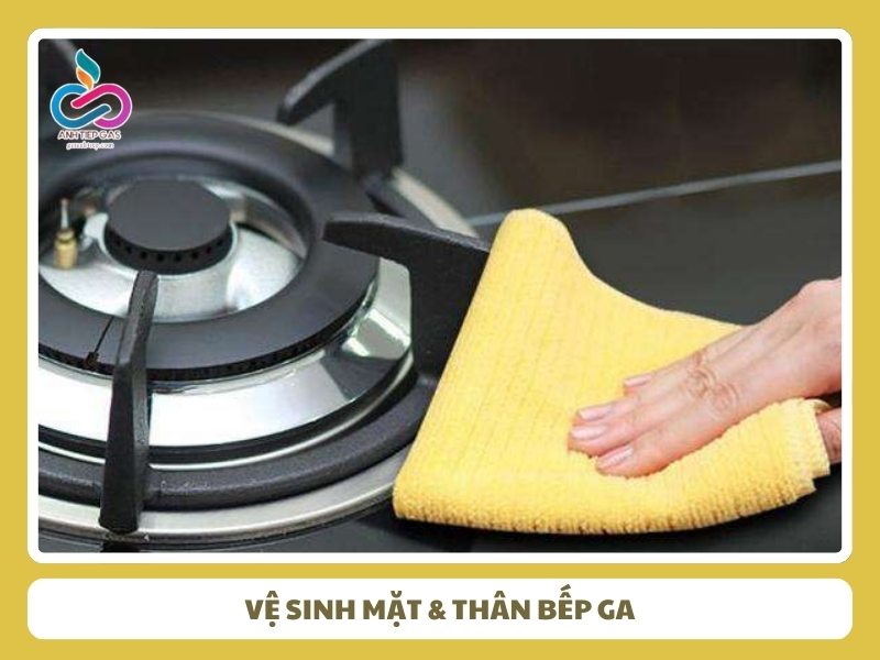 Ve sinh mat bep ga va than bep ga