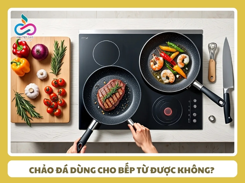 chao da dung cho bep tu duoc khong