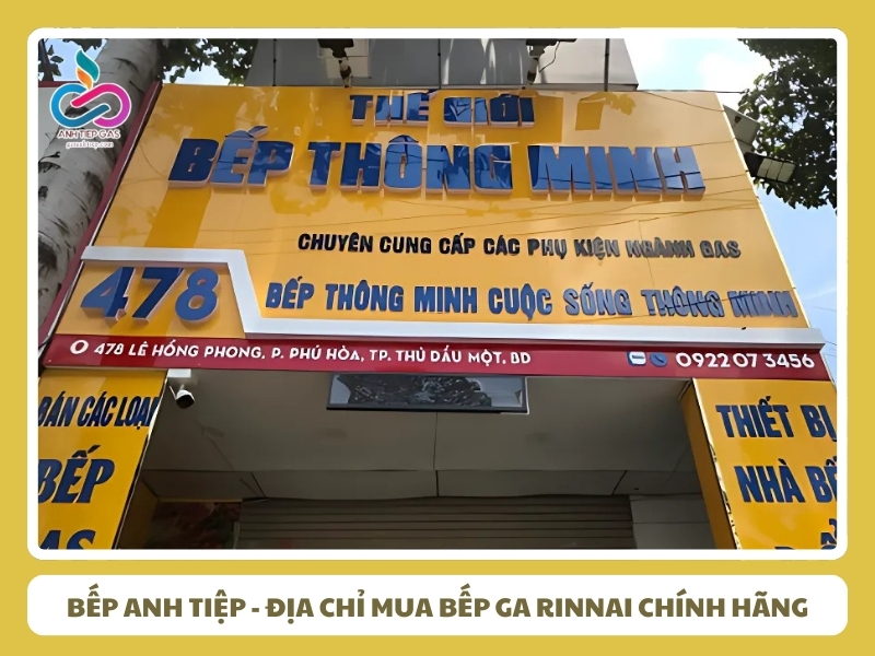 Bep Anh Tiep Dia chi mua bep ga Rinnai chinh hang tai Binh Duong
