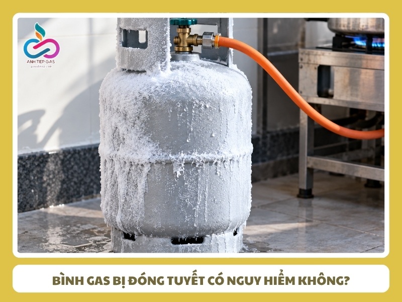 Bình gas bị đóng tuyết có nguy hiểm không?