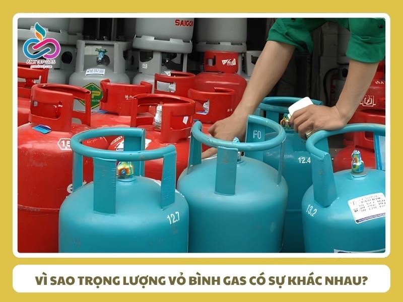 Vì sao trọng lượng vỏ bình gas có sự khác nhau?
