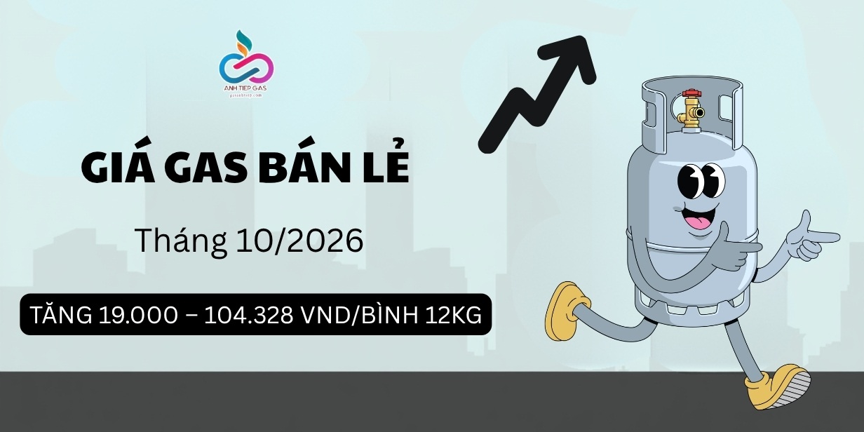 Giá gas bán lẻ trong nước tháng 10/2026 TĂNG