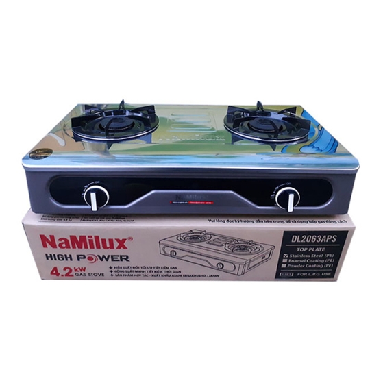 Bếp gas đôi cao cấp mặt inox Namilux DL2063APS Hàng chính hãng
