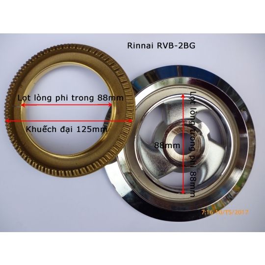 MỘT MÂM SEN ĐỒNG CHIA LỬA VIỆT NAM BẾP GAS ÂM RINNAI RVB-2BG